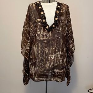 Tunic, Chico,Size L/XL,  multicolored brown/ tan. Excellent condition.